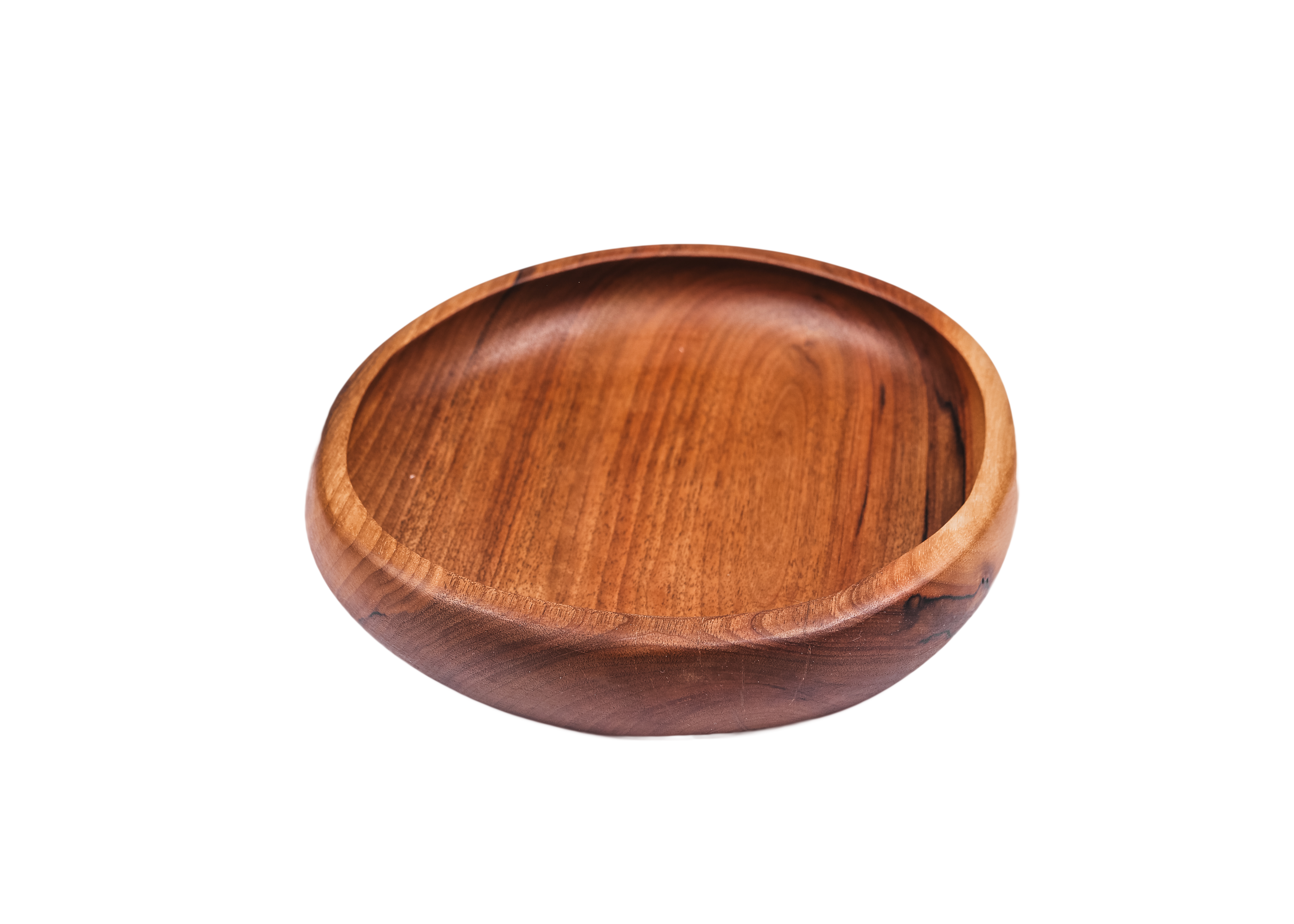 Round Walnut Serving Plate