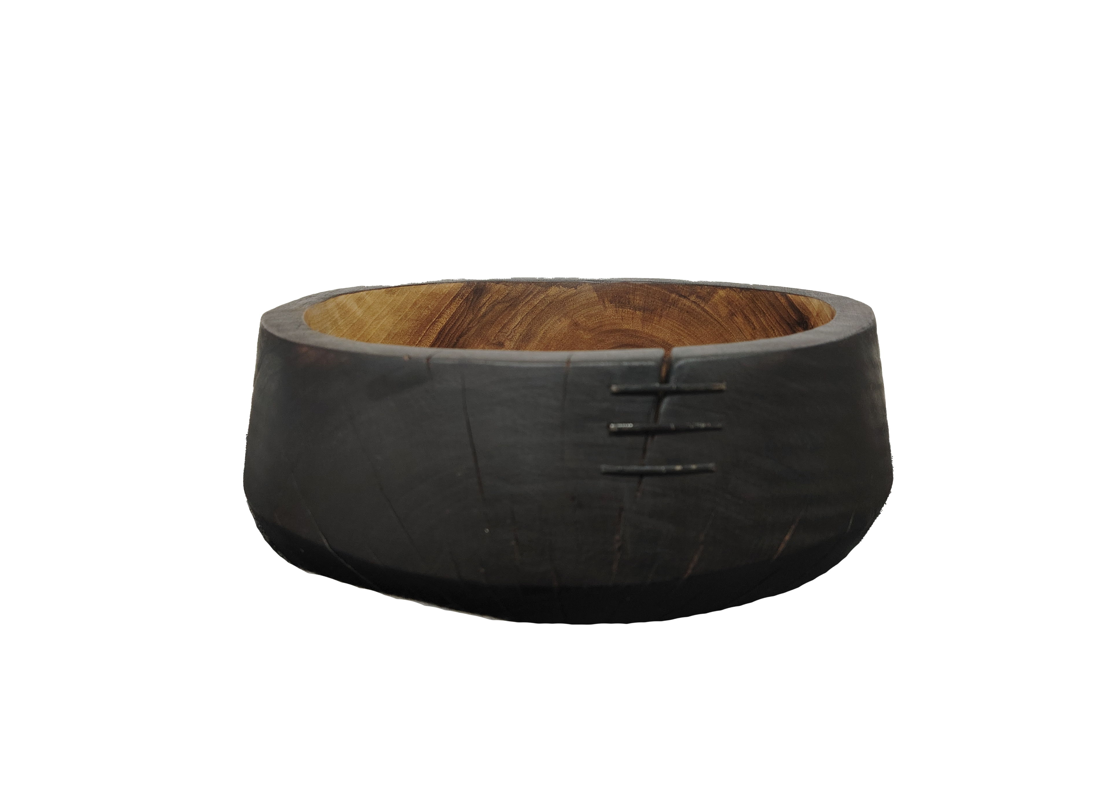 Rustic Charred Walnut Bowl